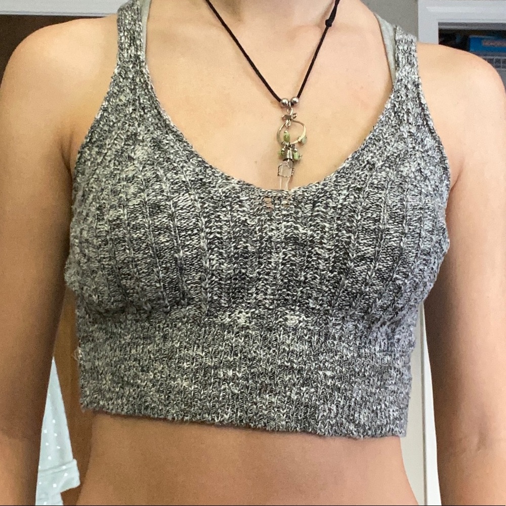 Gray Knitted Tank